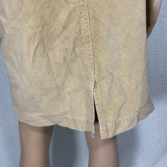 L.L. Bean Women's Tan Corduroy A-line Midi Skirt Size 10 Academia Preppy - Picture 6 of 7
